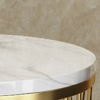 Luxury Marble Metal Round End Table