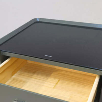 Minimalist Geometric Glass Wood Nightstand 1-Drawer