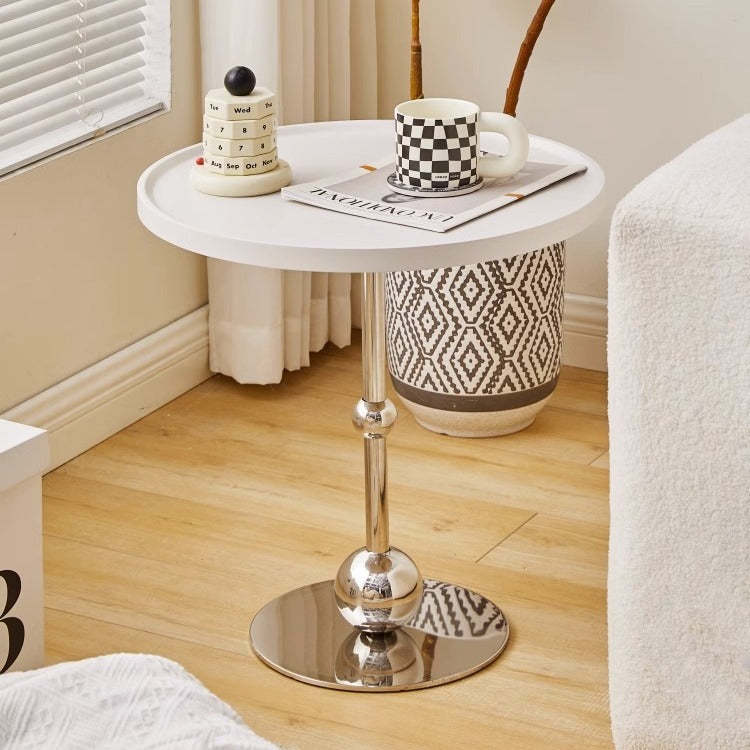 Nordic Glass Steel Round End Table