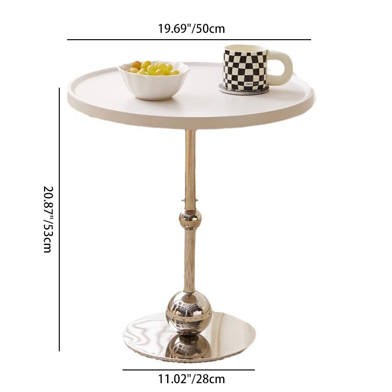 Nordic Glass Steel Round End Table