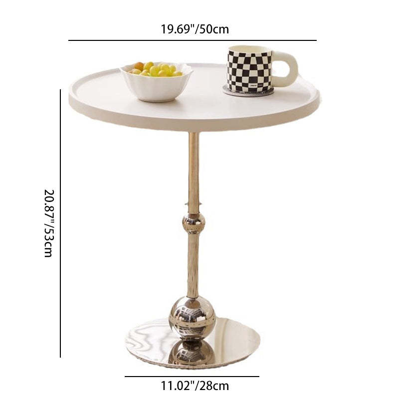 Nordic Glass Steel Round End Table