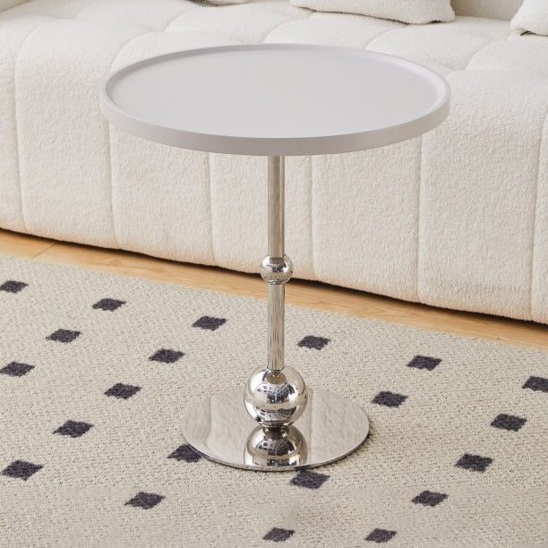 Nordic Glass Steel Round End Table