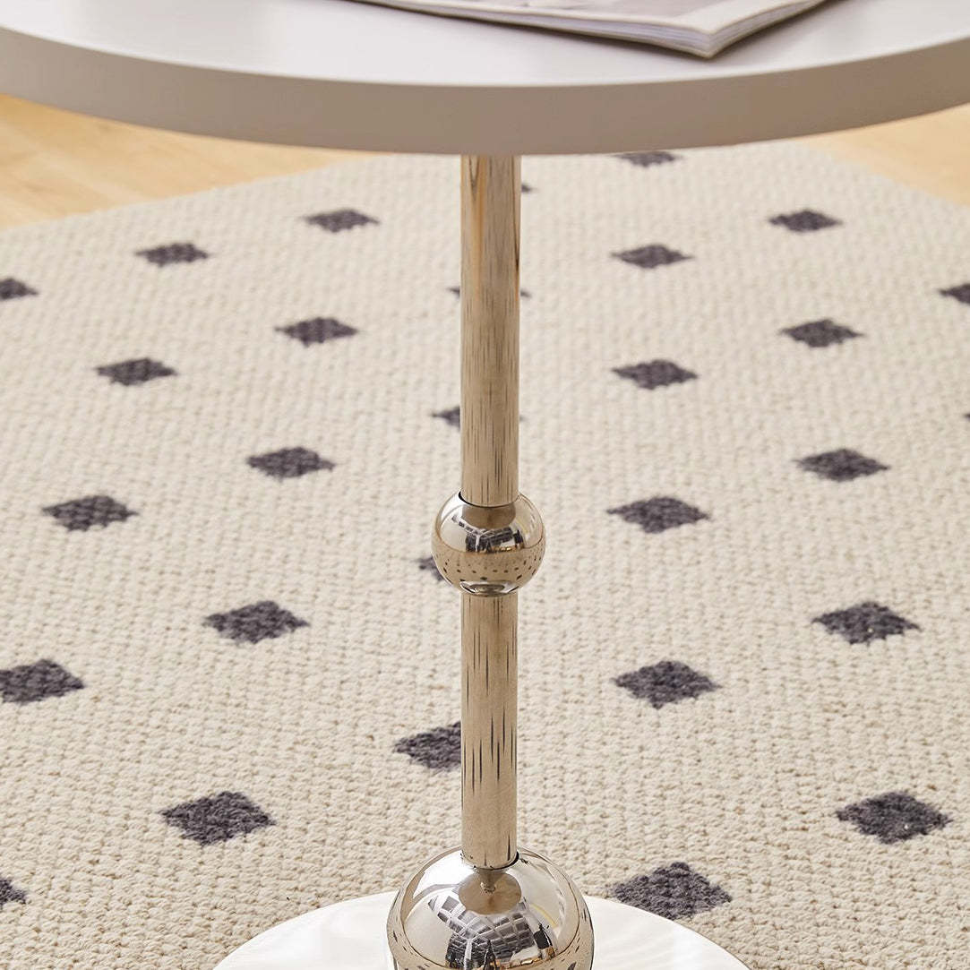 Nordic Glass Steel Round End Table