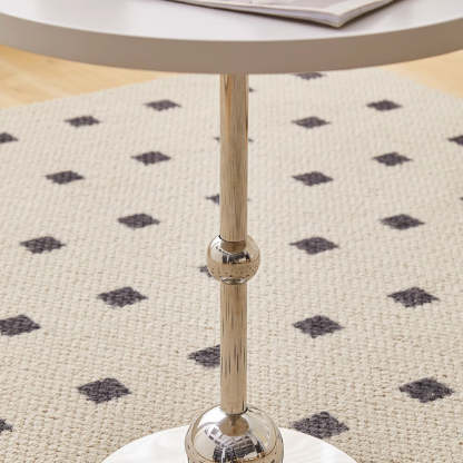 Nordic Glass Steel Round End Table
