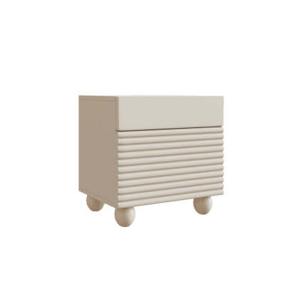 Nordic Wood Cube Nightstand 2-Drawer