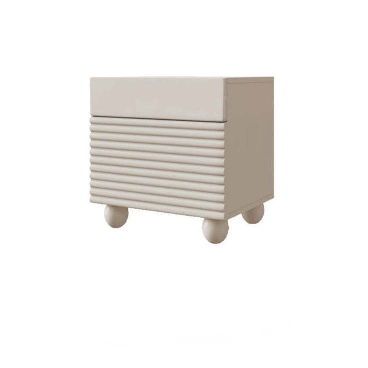 Nordic Wood Cube Nightstand 2-Drawer