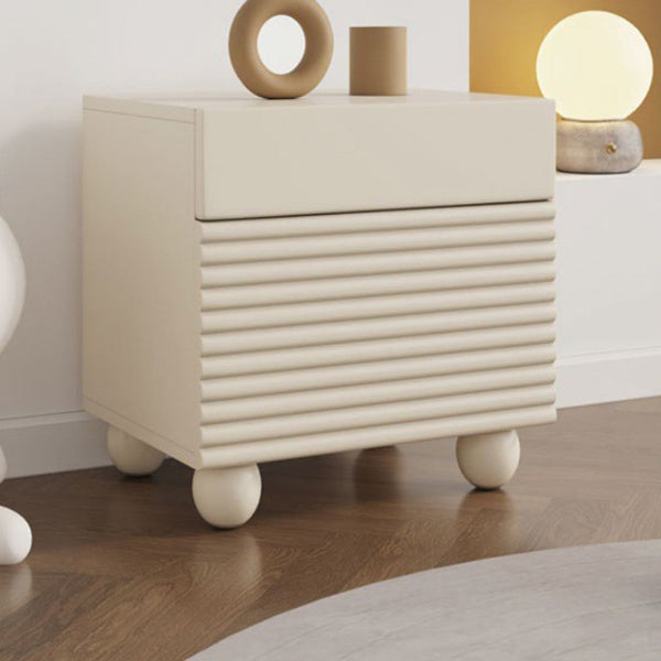 Nordic Wood Cube Nightstand 2-Drawer