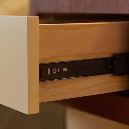 Nordic Rounded Engineered Wood Wood Nightstand 1-Drawer