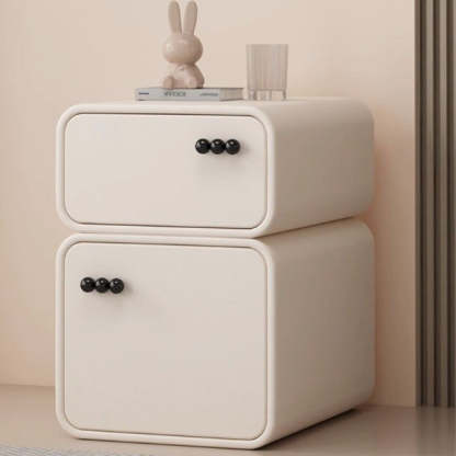 Scandinavian Solid Wood 2-Drawer Nightstand