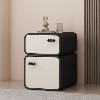 Scandinavian Solid Wood 2-Drawer Nightstand