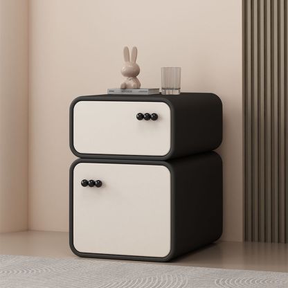 Scandinavian Solid Wood 2-Drawer Nightstand