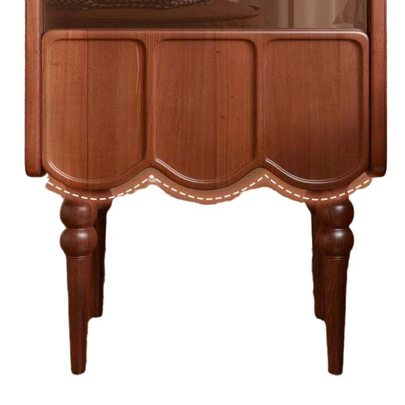 French Wood Nightstand Storage Drawer