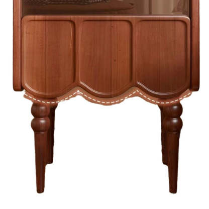 French Wood Nightstand Storage Drawer