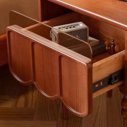 French Wood Nightstand Storage Drawer