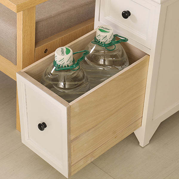Japanese Ultra-Thin Solid Wood 2-Drawer Nightstand