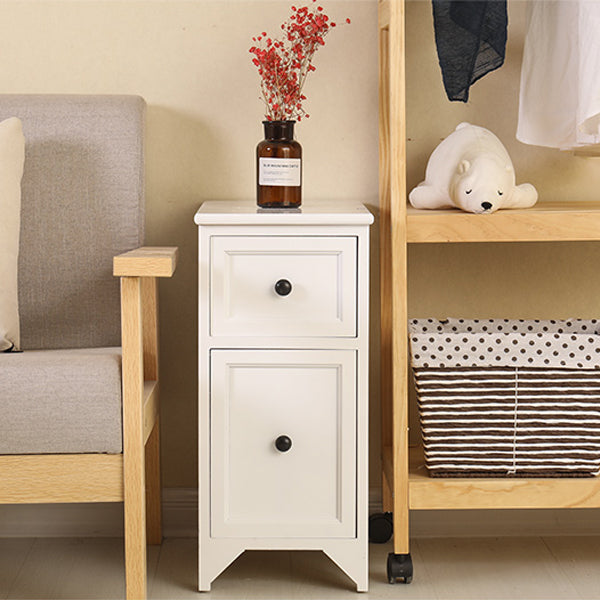 Japanese Ultra-Thin Solid Wood 2-Drawer Nightstand