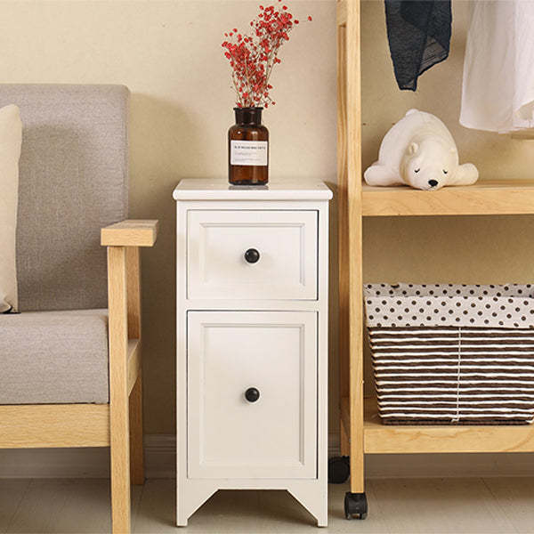 Japanese Ultra-Thin Solid Wood 2-Drawer Nightstand