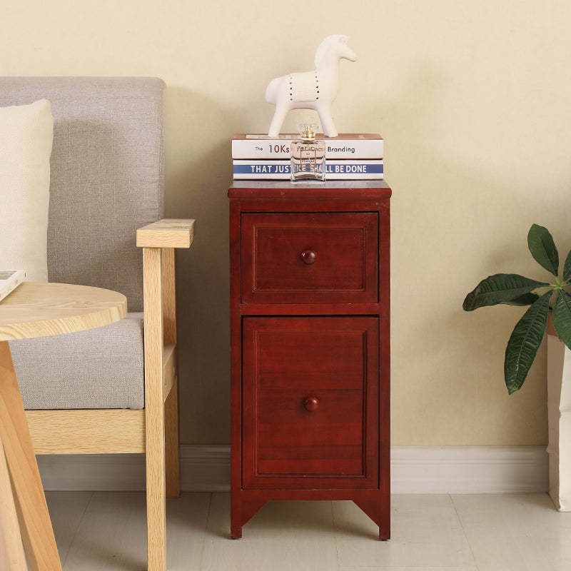 Japanese Ultra-Thin Solid Wood 2-Drawer Nightstand