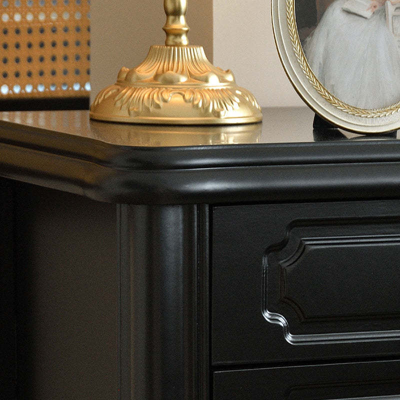 European Wood Nightstand 2-Drawer