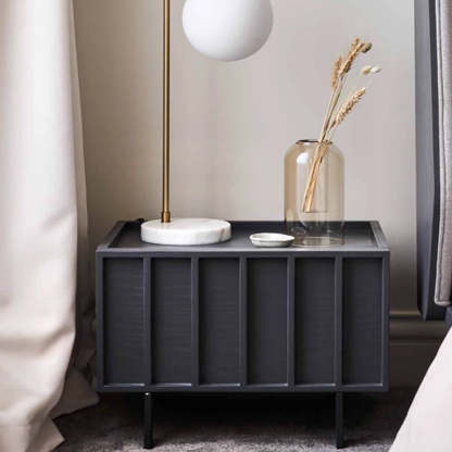 Minimalist Wood Cuboid Nightstand 1-Drawer