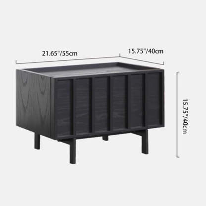 Minimalist Wood Cuboid Nightstand 1-Drawer