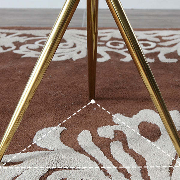 Luxury Marble Round Metal End Table