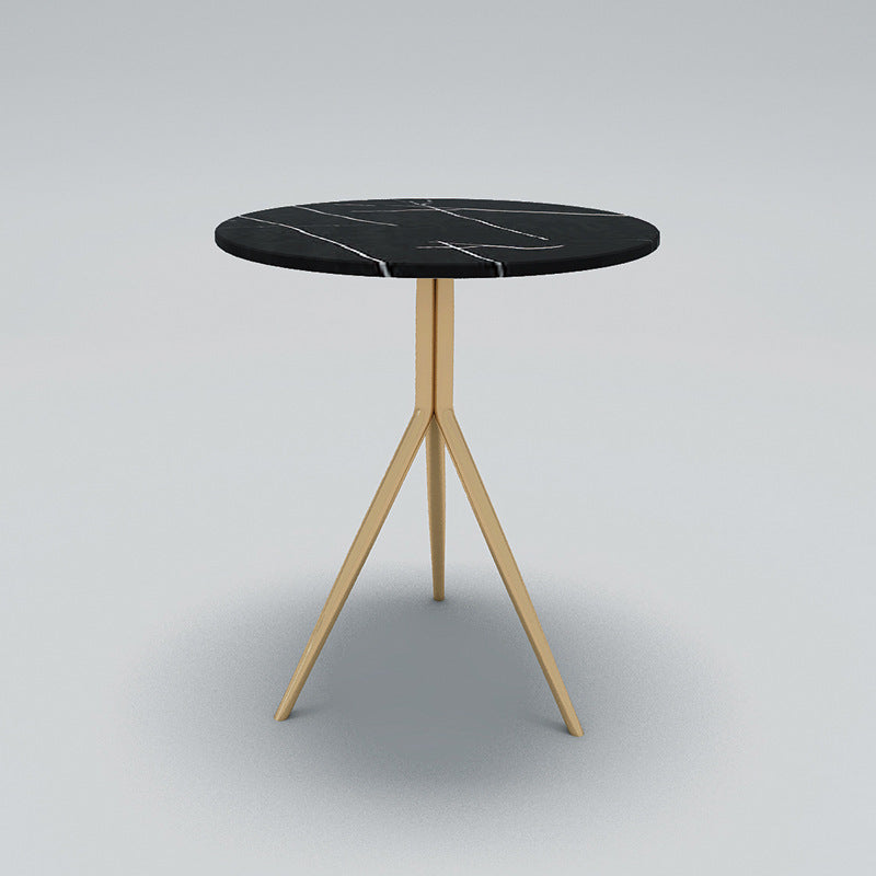 Luxury Marble Round Metal End Table