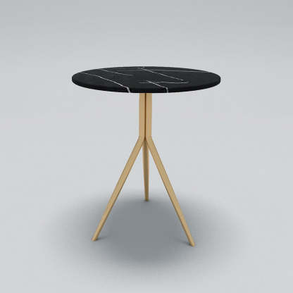 Luxury Marble Round Metal End Table