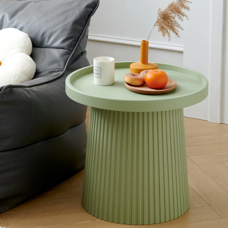 Scandinavian Macaron Plastic Tray Coffee Table — White