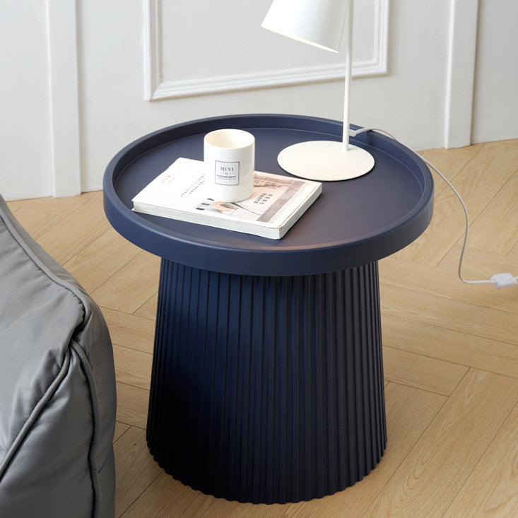 Scandinavian Macaron Plastic Tray Coffee Table — Pink