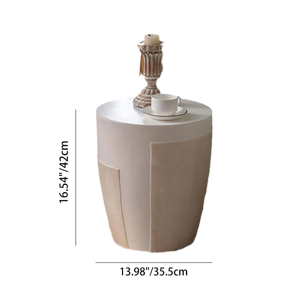 Contemporary Geometric Magnesium Oxide End Table
