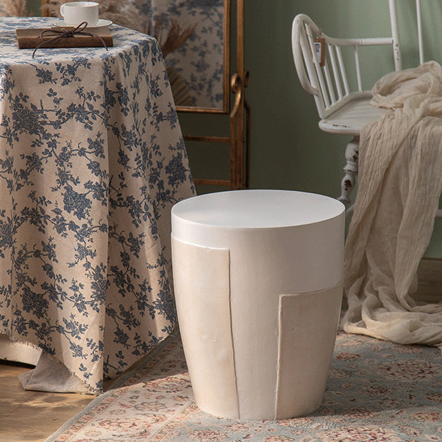 Contemporary Geometric Magnesium Oxide End Table