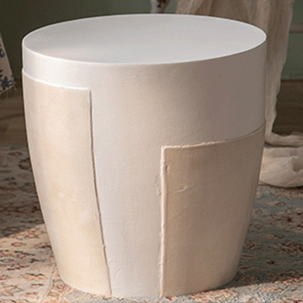 Contemporary Geometric Magnesium Oxide End Table