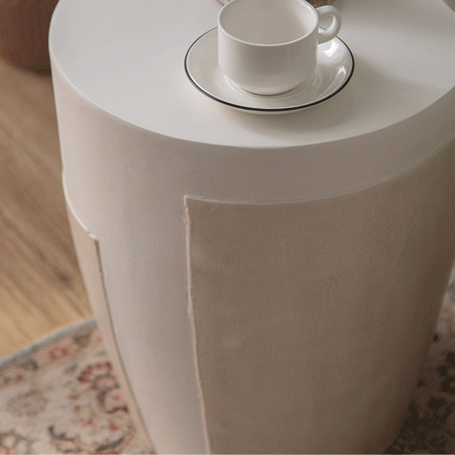 Contemporary Geometric Magnesium Oxide End Table