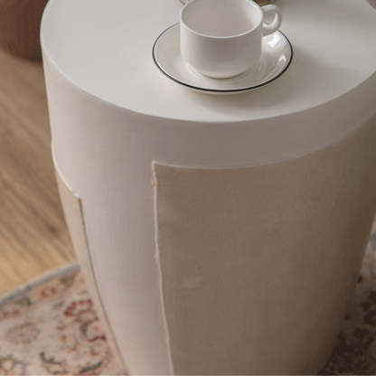 Contemporary Geometric Magnesium Oxide End Table