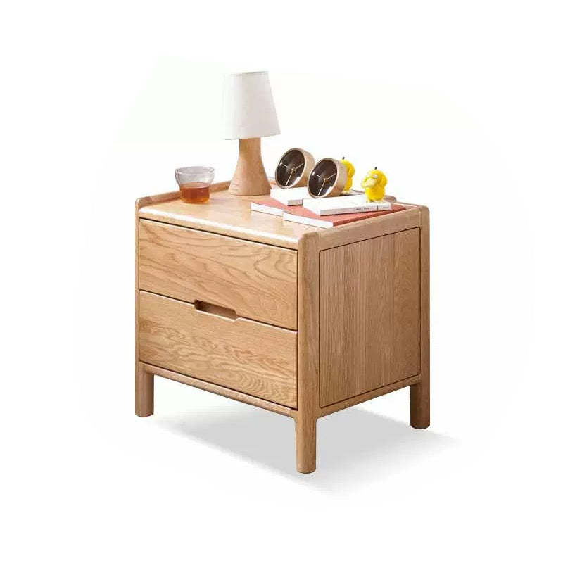 Vintage Wood 3-Drawer Nightstand