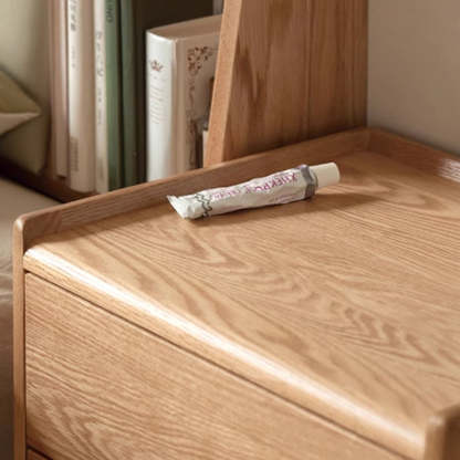 Vintage Wood 3-Drawer Nightstand