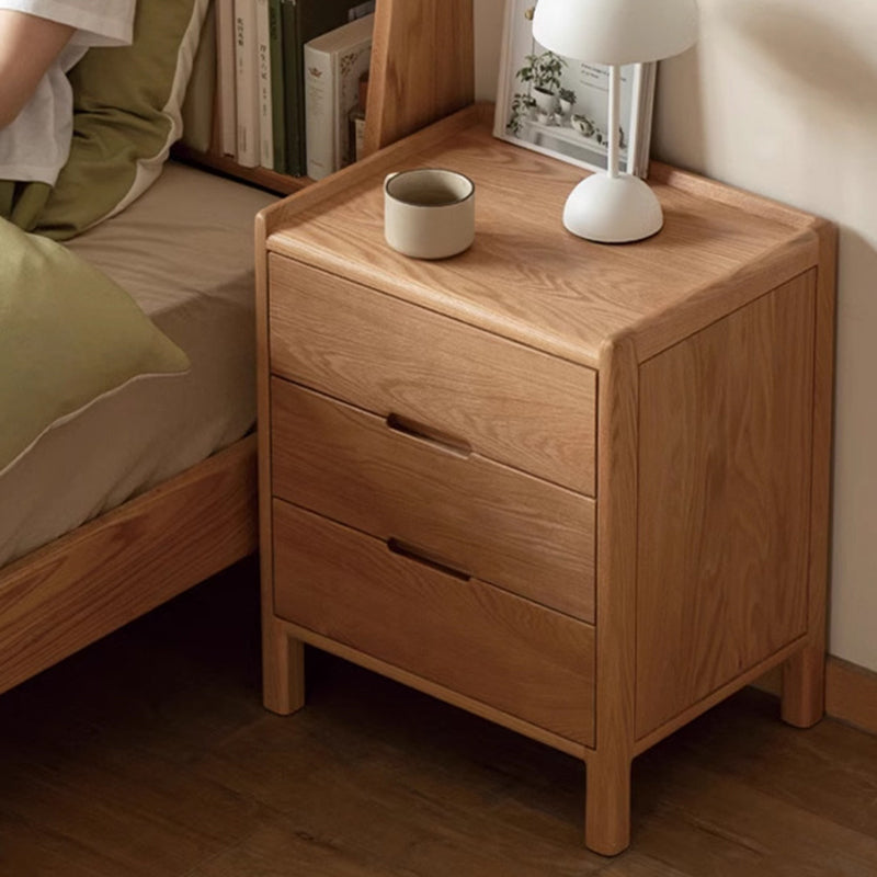 Vintage Wood 3-Drawer Nightstand