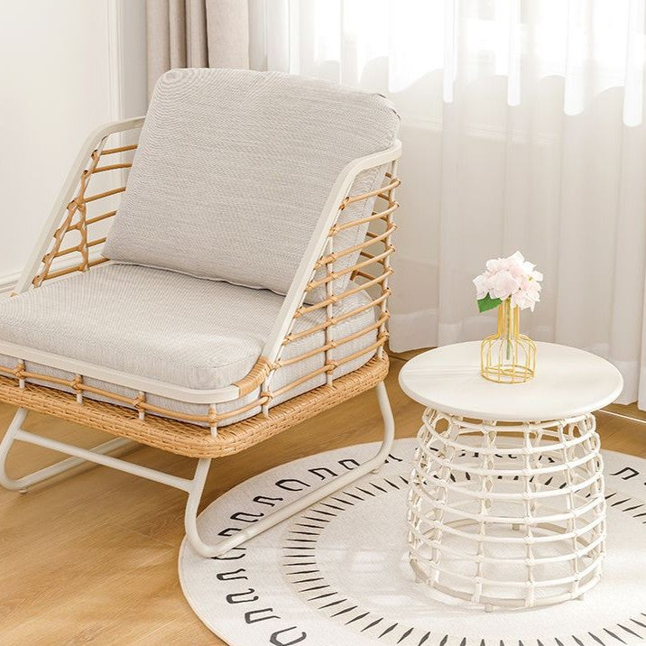 Contemporary Boho Sintered Stone Side Table