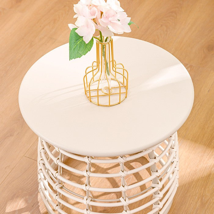 Contemporary Boho Sintered Stone Side Table