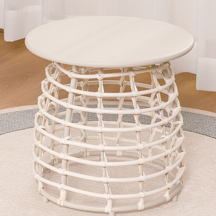 Contemporary Boho Sintered Stone Side Table