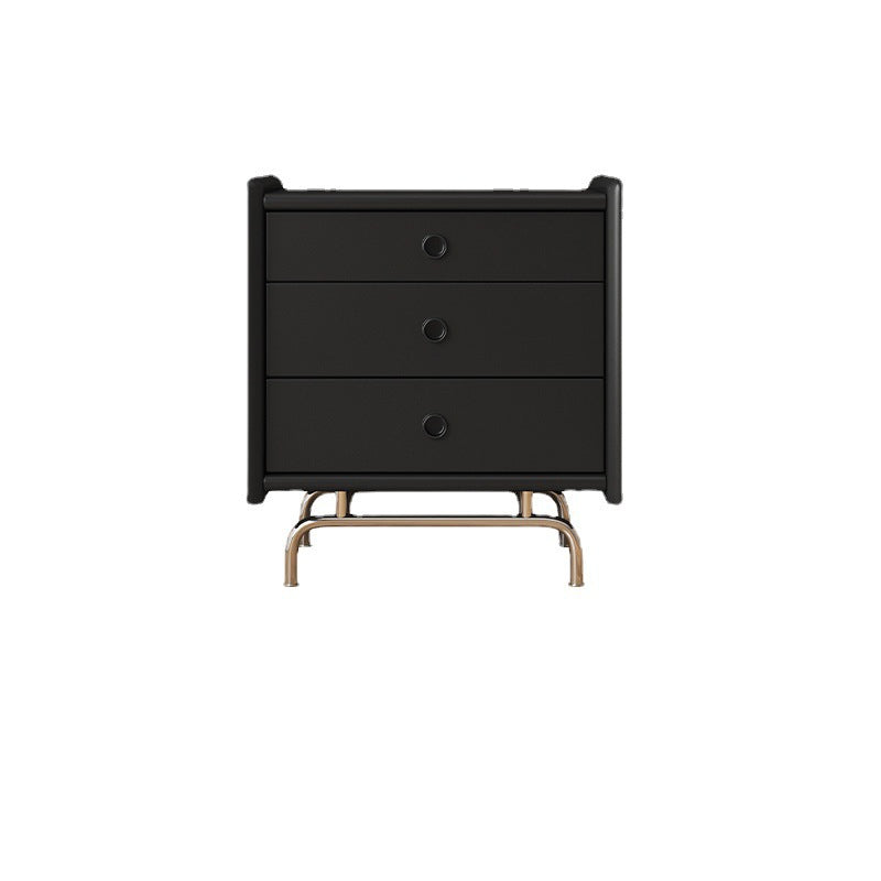 Modern Cube Wood 3-Drawer Nightstand