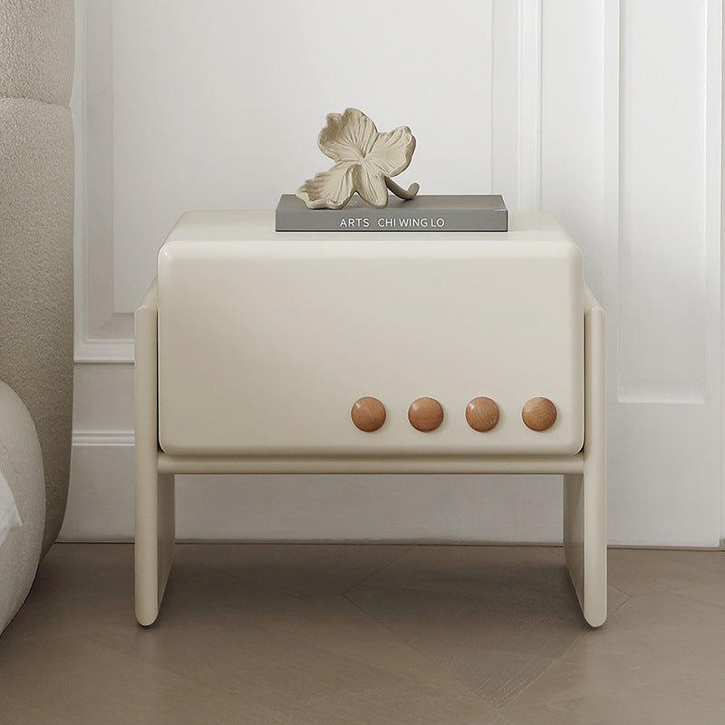Nordic 1-drawer wood iron glass nightstands, Lighom