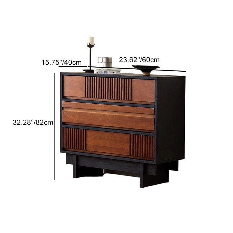 French Solid Wood Narrow 3-Drawer Console Table