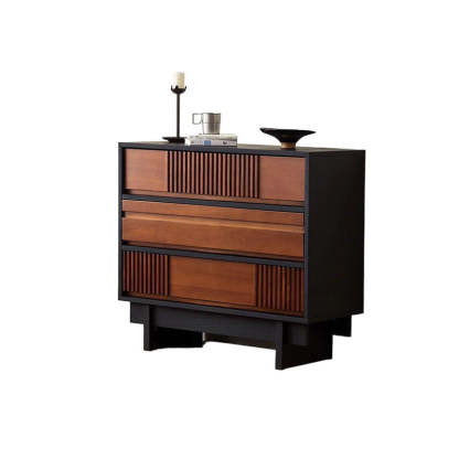 French Solid Wood Narrow 3-Drawer Console Table