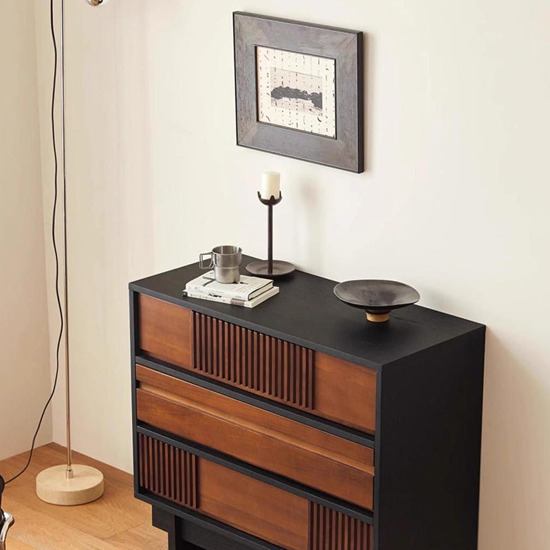 French Solid Wood Narrow 3-Drawer Console Table