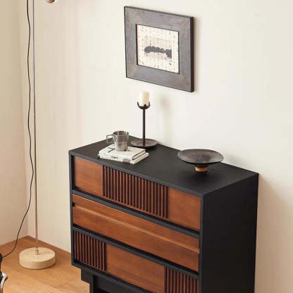 French Solid Wood Narrow 3-Drawer Console Table
