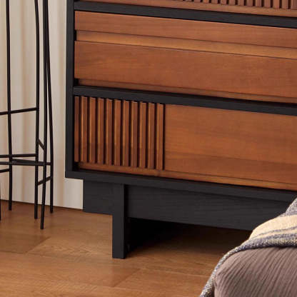 French Solid Wood Narrow 3-Drawer Console Table