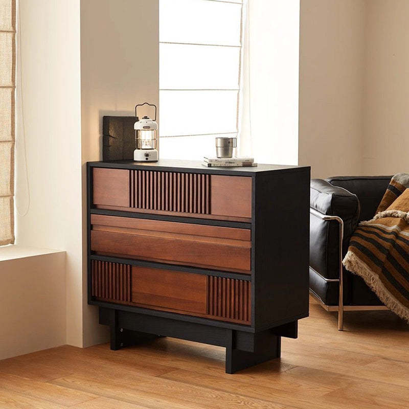 French Solid Wood Narrow 3-Drawer Console Table
