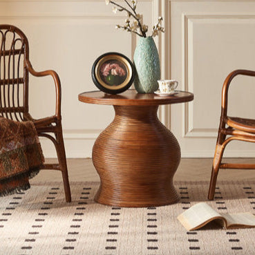Retro Wood Round Coffee Table